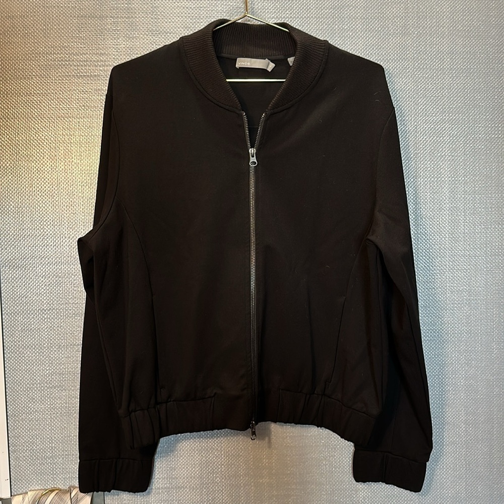 Vince Black Bomber Jacket Size M (Unisex) - Picture 3 of 14